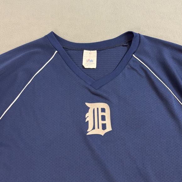 Vintage Detroit Tigers Majestic MLB Baseball Jersey T Shirt V Neck Mens XL - Picture 4 of 11